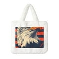 thumbnail image 1 of Yiaed American Bald Eagle A Print Fluffy Shoulder Bag Plush Bags Women Ladies Tote Bag Fluffy White Furry Purse Handbag for Autumn and Winter, 1 of 7
