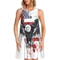 thumbnail image 1 of Yiaed American Flag Eagle Art Print Women's Sleeveless Dress, Loose Fit Summer Dress, Casual Sleeveless Dress for Women, 1 of 7