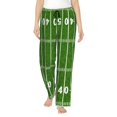 thumbnail image 1 of Yiaed American Football Field2 Print Womens Lounge Pants, Loose PJ Bottoms, Long Pajama Pants for Women-Small, 1 of 6