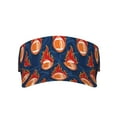 thumbnail image 1 of Yiaed American Football and Fire Flames Print Sport Sun Visor Hats Adjustable Empty Top Baseball Cap Cotton Ball Caps for Women and Men, 1 of 1