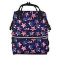thumbnail image 1 of Yiaed American Stars Print Multi-Function Travel Backpack Nappy Bags, Nursing Bag, Fashion Mummy, Roomy Waterproof for Baby Care, Stylish and Durable, 1 of 5