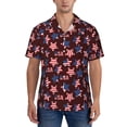 thumbnail image 1 of Yiaed American Stars1 Print Hawaiian Shirt for Men Short Sleeve Button Down Shirts Beach Shirts for Men-Small, 1 of 5