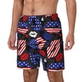 thumbnail image 1 of Yiaed American With Lips Print Mens Swim Trunks Bathing Suit Compression Liner Beach Swim Shorts Swimwear Quick Dry Zipper Pocket No-Chafing Board Short-X-Large, 1 of 6