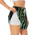 thumbnail image 1 of Yiaed American doctor Print Women's Running Shorts with Liner 3 Zipper Pockets Elastic Workout Athletic Gym Yoga Shorts-Small, 1 of 7