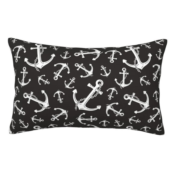 Yiaed Anchor Print Brushed Microfiber Envelope Pillowcases, Standard,Envelope Closure Pillow Cases(No pillow core)-14"x20"