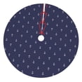 thumbnail image 1 of Yiaed Anchors Heart Blue Print Christmas Tree Skirt , Tree SkirtsTree Mat for Christmas Winter Holiday Indoor Decorations-36", 1 of 7