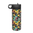 thumbnail image 1 of Yiaed Angry Shark Pattern Print Water Bottle with Straw Lid, Stainless Steel Double Wall Insulated Water Bottle | Leak-Proof and Spill-Proof Water Bottle, 1 of 8