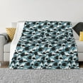 thumbnail image 1 of Yiaed Angry Shark Print Blanket Throw Blanket Soft Cozy Flannel Blanket for Home Bed Sofa Couch Chair-60"x50", 1 of 6