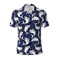 thumbnail image 1 of Yiaed Angry SharkPrint Men's Short Sleeve Polo Shirt,Golf Polo for Men Three-Button Golf Shirt Athletic Casual Collared T-Shirt- XX-Large, 1 of 7