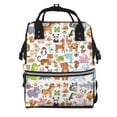 thumbnail image 1 of Yiaed Animal Cartoon Style Print Multi-Function Travel Backpack Nappy Bags, Nursing Bag, Fashion Mummy, Roomy Waterproof for Baby Care, Stylish and Durable, 1 of 5