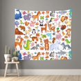 thumbnail image 1 of Yiaed Animal Cartoon Style Print Tapestry for Bedroom,Tapestry Wall Tapestries, Tapestry Aesthetic for Living Room Dorm Room 51" X 60", 1 of 1