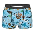 thumbnail image 1 of Yiaed Animal Pirate Print Men's Soft Cotton Boxer Shorts Breathable Boxers Underwear Moisture-Wicking Underwear Stretch Boxer Briefs for Man-Large, 1 of 5