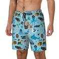 thumbnail image 1 of Yiaed Animal Pirate Print Mens Swim Trunks Bathing Suit Compression Liner Beach Swim Shorts Swimwear Quick Dry Zipper Pocket No-Chafing Board Short-3X-Large, 1 of 6