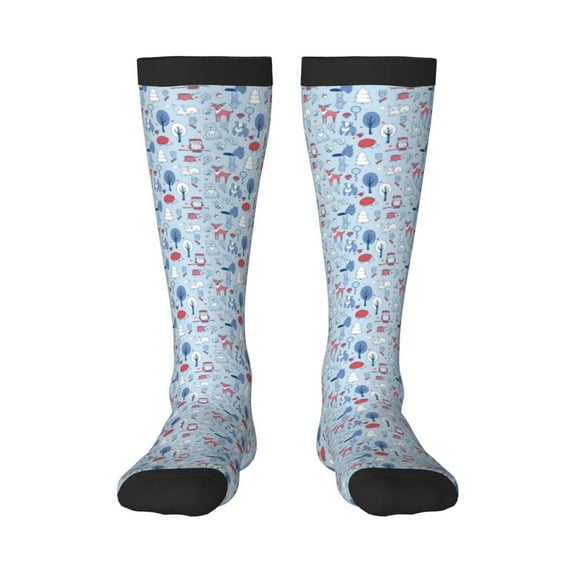 Yiaed Animal Print Great elasticity Adult Stockings Sports socks for Men and Women