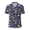 thumbnail image 1 of Yiaed Animals And WildflowersPrint Men's Short Sleeve Polo Shirt,Golf Polo for Men Three-Button Golf Shirt Athletic Casual Collared T-Shirt- Medium, 1 of 7
