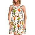 thumbnail image 1 of Yiaed Animals Forest Print Women's Sleeveless Dress, Loose Fit Summer Dress, Casual Sleeveless Dress for Women, 1 of 7
