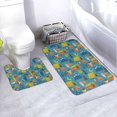 thumbnail image 1 of Yiaed Animals In Camping Print Bathroom Mat Set 2 Pieces Mat Anti-Skid Pad Ultra Soft and Absorbent Bathroom Bath Mat Contour Bath Rugs for Toilet Base, 1 of 1