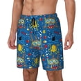 thumbnail image 1 of Yiaed Animals1 Print Mens Swim Trunks Bathing Suit Compression Liner Beach Swim Shorts Swimwear Quick Dry Zipper Pocket No-Chafing Board Short-Large, 1 of 6