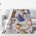 thumbnail image 1 of Yiaed Antique Vintage Teapot Coffee Grinder Pattern Fleece Throw Blanket,Fleece Throw Blankets for Couch & Bed All Season Use -60"x50", 1 of 3