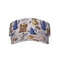 thumbnail image 1 of Yiaed Antique Vintage Teapot Coffee Grinder Print Sport Sun Visor Hats Adjustable Empty Top Baseball Cap Cotton Ball Caps for Women and Men, 1 of 5
