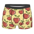 thumbnail image 1 of Yiaed Apple Print Men's Soft Cotton Boxer Shorts Breathable Boxers Underwear Moisture-Wicking Underwear Stretch Boxer Briefs for Man-Small, 1 of 5