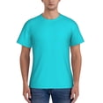 thumbnail image 1 of Yiaed Aqua Print Mens Short Sleeve Tight Fit T-Shirt, Crewneck Casual Tee-XX-Large, 1 of 5