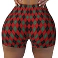thumbnail image 1 of Yiaed Argyle Plaid Print Women's Athletic Shorts Running Shorts Sporty Short High Waisted Elastic Workout Shorts for Yoga Gym Running & Sports -XX-Large, 1 of 8