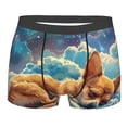 thumbnail image 1 of Yiaed Artistic Starry Sky Cloud Dog Print Men's Soft Cotton Boxer Shorts Breathable Boxers Underwear Moisture-Wicking Underwear Stretch Boxer Briefs for Man-Large, 1 of 5