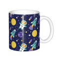 thumbnail image 1 of Yiaed Astronaut Corgi Print Ceramics Coffee,Large Handle Design,Extra Large Tea and Coffee Cup for Office and Home Mugs, 1 of 6