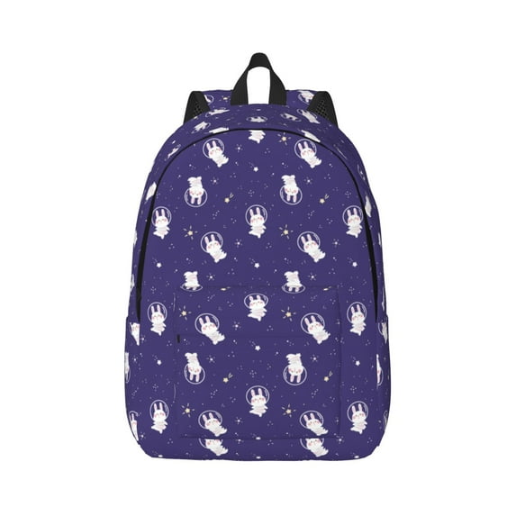Yiaed Astronaut Rabbit Print Backpack, Premium Laptop Backpack, Travel Backpack for Women, Lightweight Backpacks, Comfortable Back Pack-Small