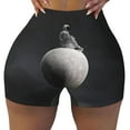 thumbnail image 1 of Yiaed Astronaut Sitting On Mercury Planet Print Women's Athletic Shorts Running Shorts Sporty Short High Waisted Elastic Workout Shorts for Yoga Gym Running & Sports -Medium, 1 of 8