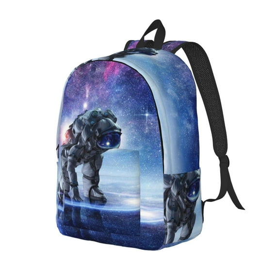 Yiaed Astronauts Start Running Print Print Laptop Backpack Travel Canvas Backpack Vintage Aesthetic Backpack for School Knapsack Backpack Backpack for School-Medium