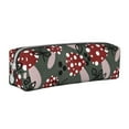 thumbnail image 1 of Yiaed Autumn Forest Mushrooms Print Leather Pencil Case - Leather Pen Pencil Holder - Elegant & Practical Pencil Pouch for Work & Office, 1 of 7