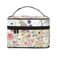 thumbnail image 1 of Yiaed Autumn Garden Print Makeup Bag Travel Cosmetic Bags for Women Girls Zipper Pouch Makeup Organizer, 1 of 4