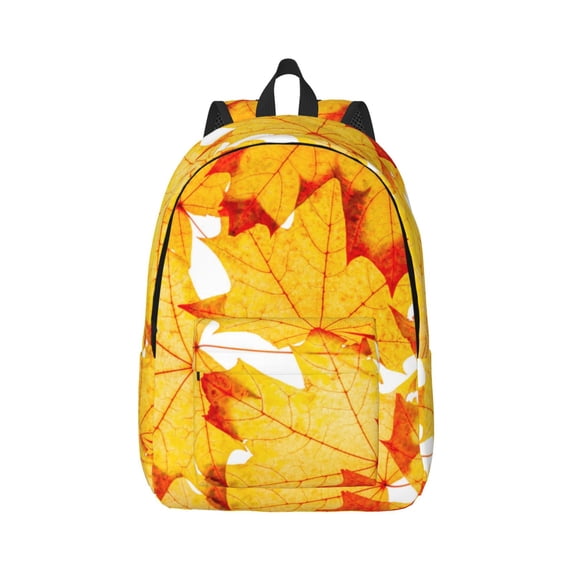 Yiaed Autumn Maple Leaves Print Backpack, Premium Laptop Backpack, Travel Backpack for Women, Lightweight Backpacks, Comfortable Back Pack-Medium