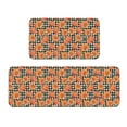 thumbnail image 1 of Yiaed Autumn Pumpkins Gingham Kitchen Rugs Sets of 2 Kitchen Mats Cushioned Anti Fatigue Kitchen Rug Tapetes Para Cocina for Sink,Laundry Room, 1 of 6