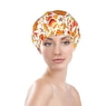thumbnail image 1 of Yiaed Autumn Sweater Warmth Print Reusable Shower Cap & Bath Cap & Lined, Oversized Waterproof Shower Caps Designed for all Hair Lengths, 1 of 7