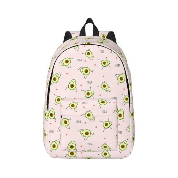Yiaed Avocado Doing Sport Yoga Print Backpack, Premium Laptop Backpack, Travel Backpack for Women, Lightweight Backpacks, Comfortable Back Pack-Small