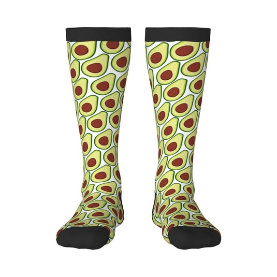 Yiaed Avocado Print Great elasticity Adult Stockings Sports socks for Men and Women