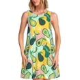 thumbnail image 1 of Yiaed Avocado Print Women's Sleeveless Dress, Loose Fit Summer Dress, Casual Sleeveless Dress for Women, 1 of 7