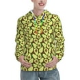 thumbnail image 1 of Yiaed Avocado Print Womens Casual Hoodies Crew Neck Long Sleeve Sweatshirts With Pocket Pullover Tops Women's Hooded Sweatshirt-Medium, 1 of 5