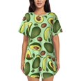 thumbnail image 1 of Yiaed Avocado With Seeds Print Short Sleeve Pajama Sets for Women Casual Crew Neck 2 Piece Lounge Sets Women's Short-Sleeved Pajama-4X-Large, 1 of 5