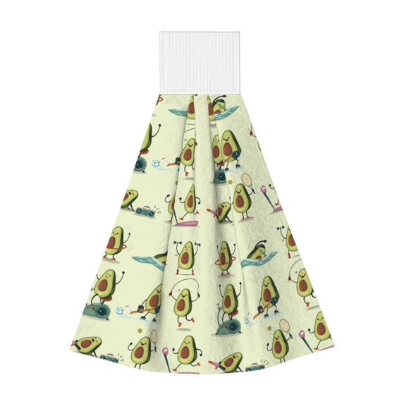 Yiaed Avocado for Exercise Print Coral Velvet Wipes Absorbent Wipes Cleaning Cloths Household Table and Dish Wiping Cloths
