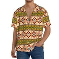 thumbnail image 1 of Yiaed Aztec Print Mens Casual Wrinkle Free Shirts Short Sleeve Button Down Summer Stretch Dress Shirt-Small, 1 of 5