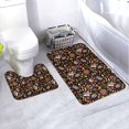 thumbnail image 1 of Yiaed BBQ Party Print Bathroom Mat Set 2 Pieces Mat Anti-Skid Pad Ultra Soft and Absorbent Bathroom Bath Mat Contour Bath Rugs for Toilet Base, 1 of 6