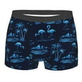 thumbnail image 1 of Yiaed BLUE Flamingo Birds Print Men's Soft Cotton Boxer Shorts Breathable Boxers Underwear Moisture-Wicking Underwear Stretch Boxer Briefs for Man-Large, 1 of 5