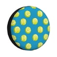 thumbnail image 1 of Yiaed Ball Tennis Print Tire Wheel Cover, Waterproof Spare Tire Cover Fit for Jeep, Truck,Trailer, RV, SUV, Camper and Most Vehicle-15 inch, 1 of 6