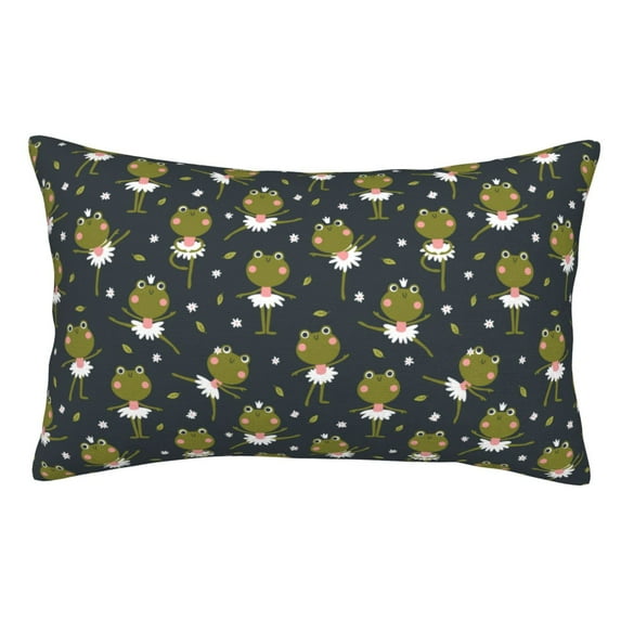 Yiaed Ballerina Frogs Print Brushed Microfiber Envelope Pillowcases, Standard,Envelope Closure Pillow Cases(No pillow core)-16"x24"