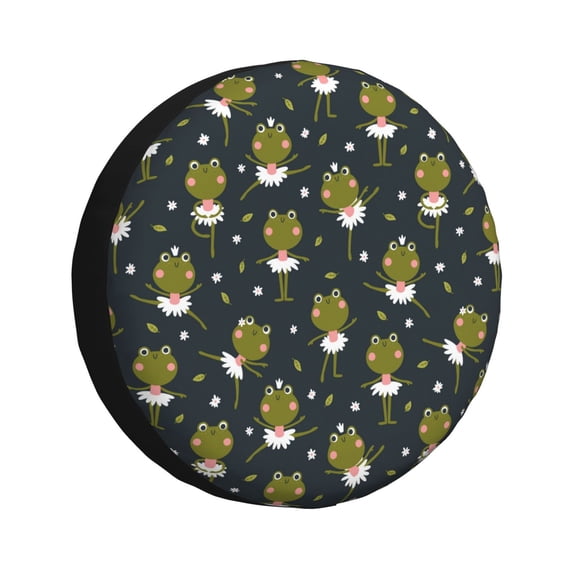 Yiaed Ballerina Frogs Print Print Tire Wheel Cover, tire covers for trailers,rv wheel covers,rv tire covers, camper tire covers,tire covers for cars-16 inch