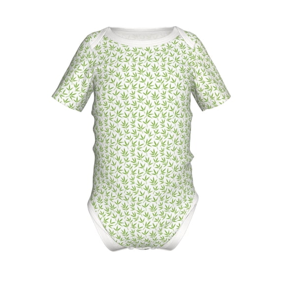 Yiaed Bamboo 1 Print Infant Climbing Short Sleeve Onesie One-Piece Baby Bodysuit Clothes 0-12 Months -3 Months